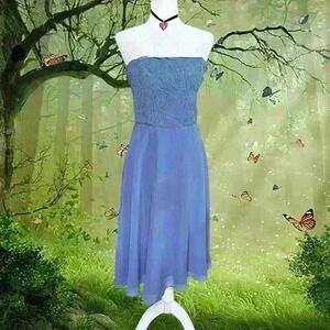 Brand New With Tags VINTAGE Betsey Johnson Blue Beaded Dress Size 10